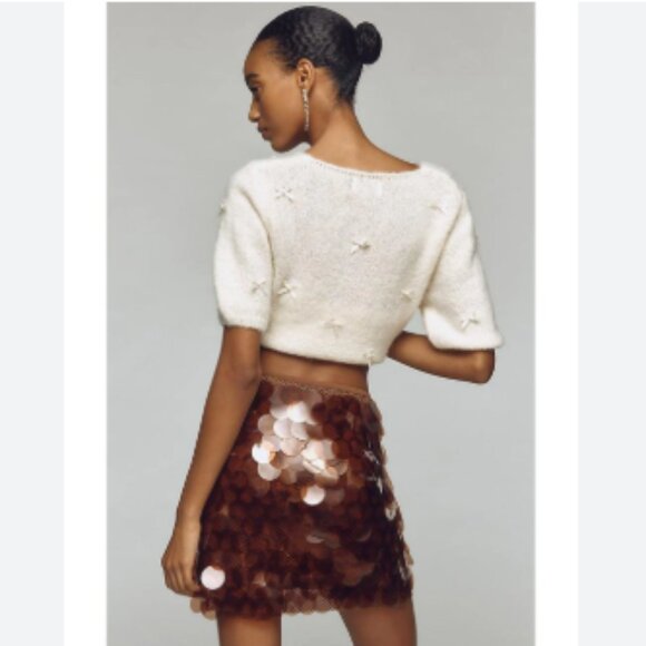 Brand New Maeve Sequin Mini Skirt - Picture 2 of 5